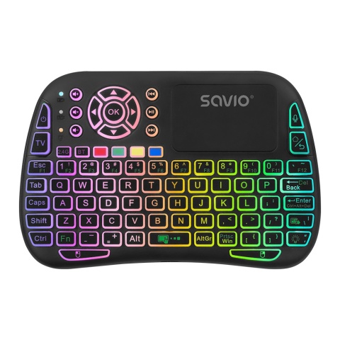 Klawiatura Bezprzewodowa SAVIO KW-04 ARGB Touchpad Bluetooth 5.2 2.4 GHz