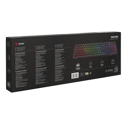Klawiatura Gamingowa SAVIO GALAXIS Membranowa RGB Anti-Ghosting USB
