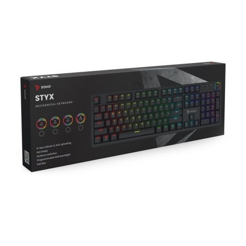 Klawiatura Mechaniczna SAVIO STYX Peach Silent Hot Swap RGB Full Size