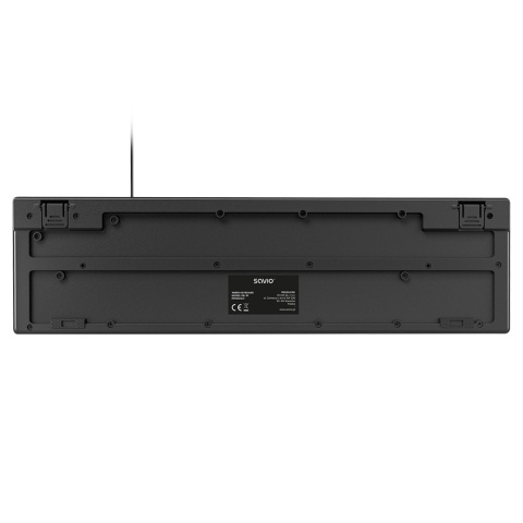 Klawiatura Przewodowa SAVIO KB-01 USB-A 104 Klawisze Slim Czarna