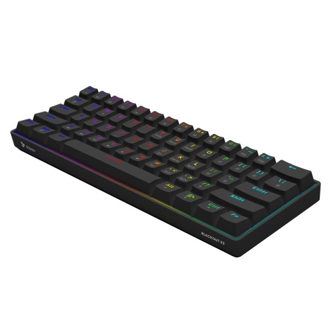 Klawiatura mechaniczna Savio Blakout X2 Blue Outemu Hot Swap