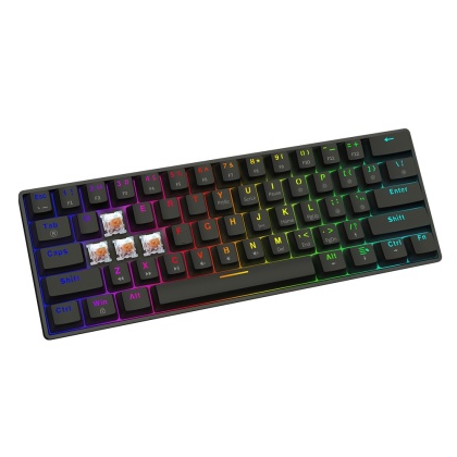 Klawiatura mechaniczna Savio BLACKOUT X2 RGB Hot Swap OUTEMU Brown USB dla graczy