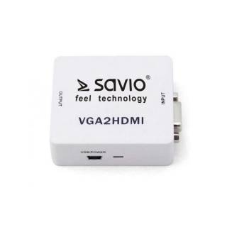 Konwerter SAVIO CL-110 VGA na HDMI Full HD 1080p 60Hz Audio