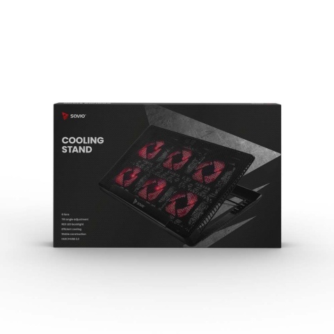 Podstawka Chłodząca SAVIO COS-01 6 Wentylatorów Laptop 17,3″ LED