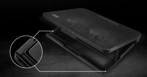 Podstawka Chłodząca SAVIO COS-02 Pod Laptop 17,3" 2 Wentylatory LED