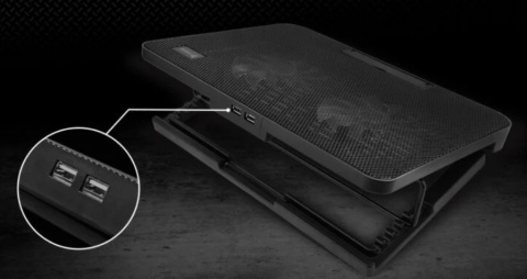 Podstawka Chłodząca SAVIO COS-02 Pod Laptop 17,3" 2 Wentylatory LED