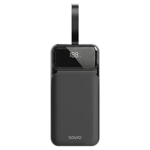 Powerbank SAVIO BA-14 50000 mAh 20W USB-C USB-A Szybkie Ładowanie Czarny