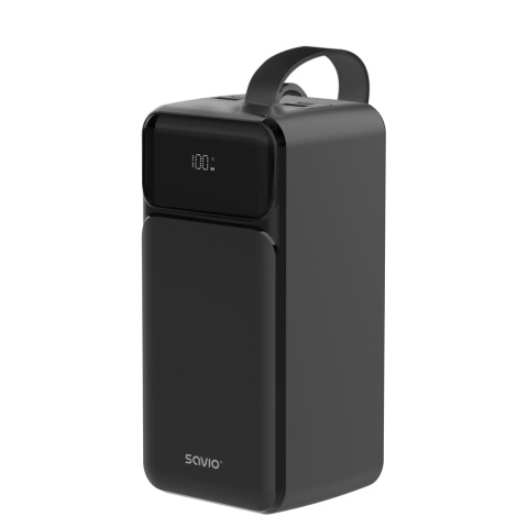 Powerbank SAVIO BA-14 50000 mAh 20W USB-C USB-A Szybkie Ładowanie Czarny