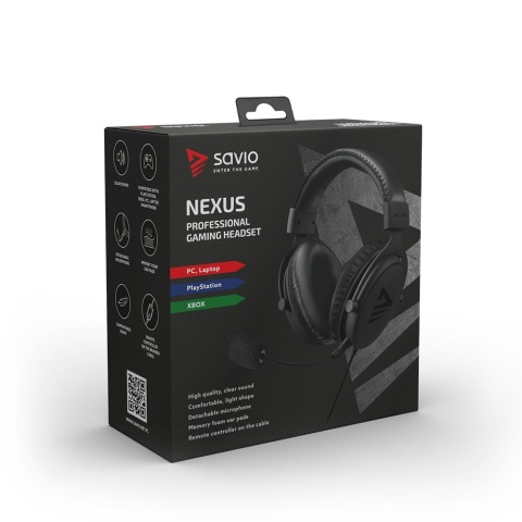 Słuchawki Gamingowe SAVIO NEXUS Mikrofon Stereo Jack 3,5 mm