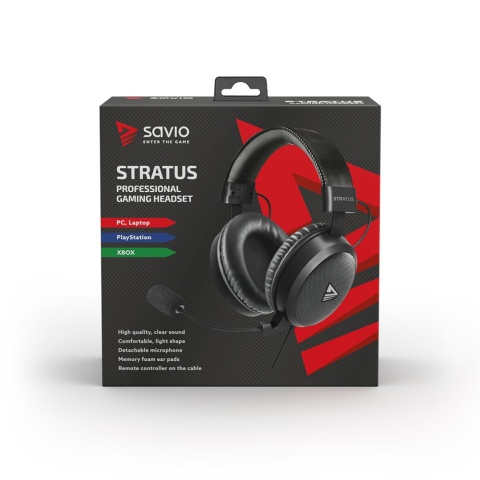 Słuchawki Gamingowe SAVIO STRATUS Mikrofon Stereo Jack 3,5 mm