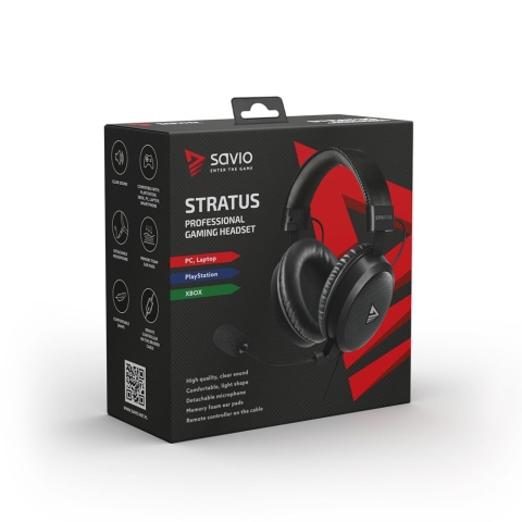Słuchawki Gamingowe SAVIO STRATUS Mikrofon Stereo Jack 3,5 mm