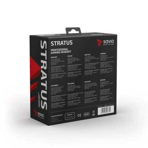 Słuchawki Gamingowe SAVIO STRATUS Mikrofon Stereo Jack 3,5 mm