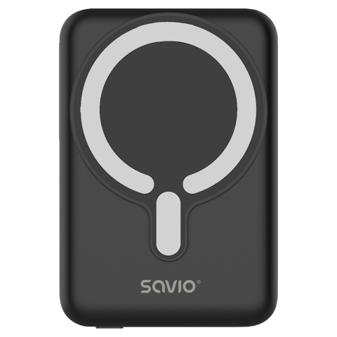 Powerbank Magnetyczny SAVIO BA-12 10000 mAh 20W USB-C 15W Indukcja Czarny