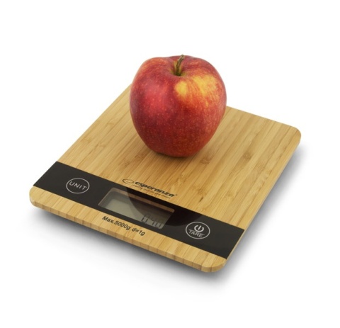 Waga Kuchenna Esperanza Bamboo EKS005 5 kg 1 g Bambus LCD Tara