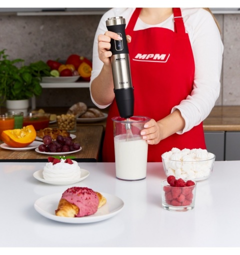 Blender Ręczny MPM MBL-42M 1500W Zestaw XL Turbo Puree Rozdrabniacz