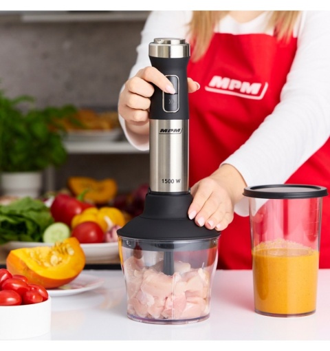 Blender Ręczny MPM MBL-42M 1500W Zestaw XL Turbo Puree Rozdrabniacz