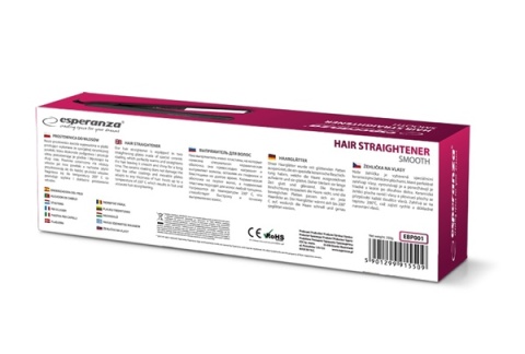 Prostownica do Włosów Esperanza Smooth EBP001 Ceramiczna 200°C 35W