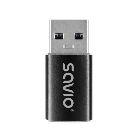 Adapter SAVIO AK-81 USB-C Żeński na USB-A Męski 3.1 5 Gb/s OTG