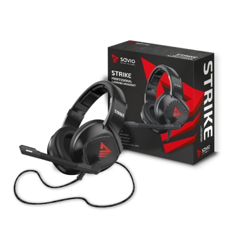 Słuchawki Gamingowe SAVIO STRIKE Mikrofon Stereo 40 mm LED Jack USB