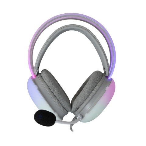 Słuchawki Gamingowe White Shark FIREFLY Mikrofon RGB 50 mm Białe