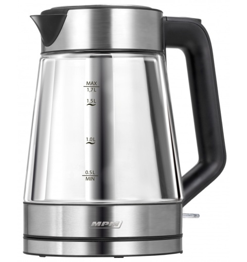 Czajnik Szklany MPM MCZ-122 1,7L 2200W Podświetlany Inox 360°