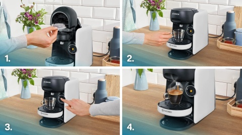 Ekspres Kapsułkowy Bosch TASSIMO FINESSE TAS164E 1400W INTELLIBREW 0,7L