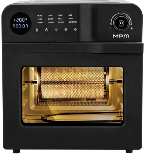 Frytkownica Beztłuszczowa AirFryer MPM MFR-15 16L 1900W 12 Programów Obrotowy Kosz 360°