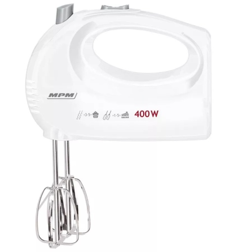 Mikser Ręczny MPM MMR-25 400W 5 Prędkości 2 Komplety Mieszadeł
