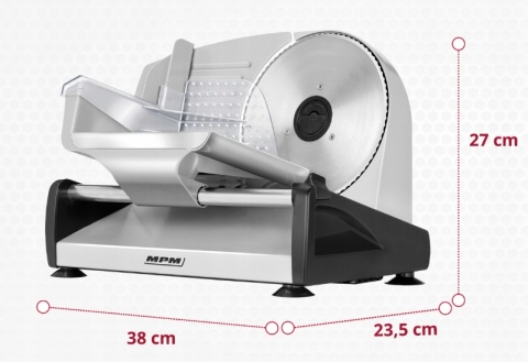 Krajalnica Elektryczna MPM MKR-04M 150W Nóż 190 mm Regulacja 0–15 mm