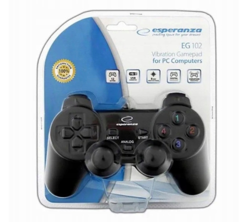 GAMEPAD PAD DO GIER PC PRZEWODOWY USB WIBRACJA