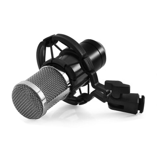 Mikrofon studyjny Media-Tech MT397S pojemnościowy streaming zestaw statyw pop filtr XLR jack