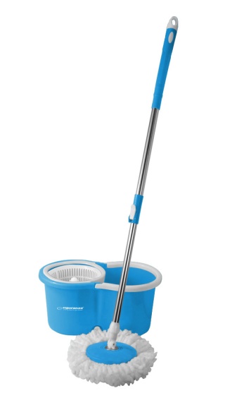 Mop obrotowy Esperanza Perfect Clean EHS005 z wiadrem - teleskopowy kij, mikrofibra
