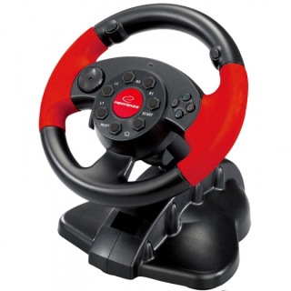 Kierownica do gier Esperanza EG103 High Octane PC USB z pedałyami - wibracje
