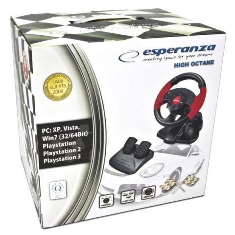 KIEROWNICA Z PEDAŁAMI DO GIER PC/PSX/PS2/PS3 WIBR