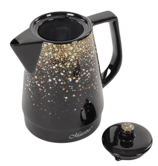 Czajnik Elektryczny 1,5L Ceramiczny Czarny MAESTRO MR-074-GOLD