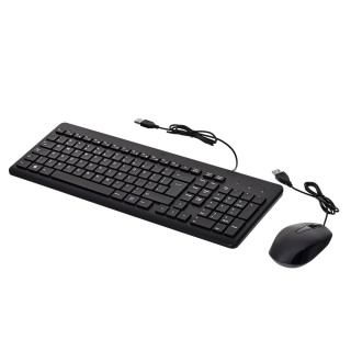 Zestaw klawiatura + mysz HP 150 Wired Mouse and Keyboard przewodowe czarne