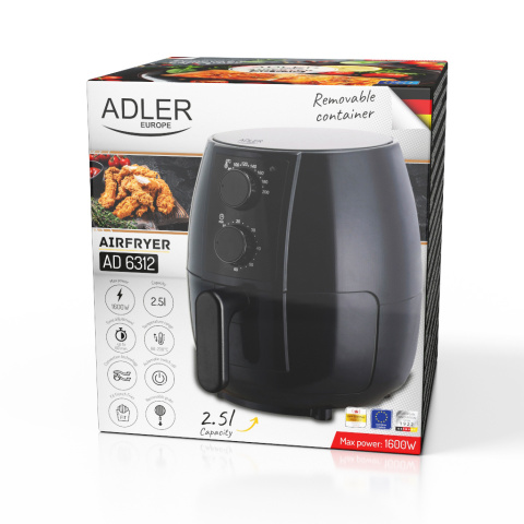 Adler AD 6312 Frytkownica beztłuszczowa 2,5 L - Airfryer