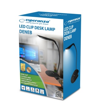 Lampka Biurkowa LED Esperanza Deneb Czarna