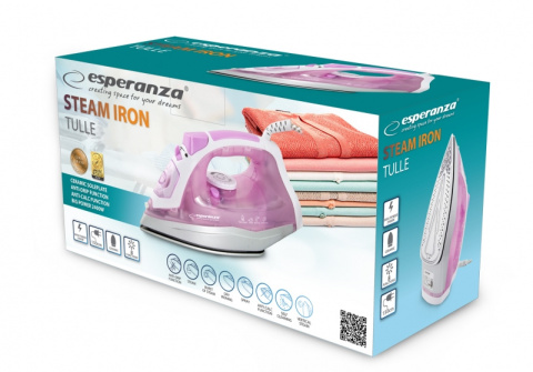 ESPERANZA ŻELAZKO PAROWE TULLE CERAMIC 2400W EHI004