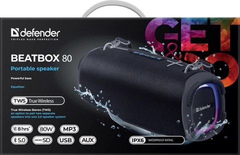 GŁOŚNIK DEFENDER BEATBOX 80 BLUETOOTH 80W