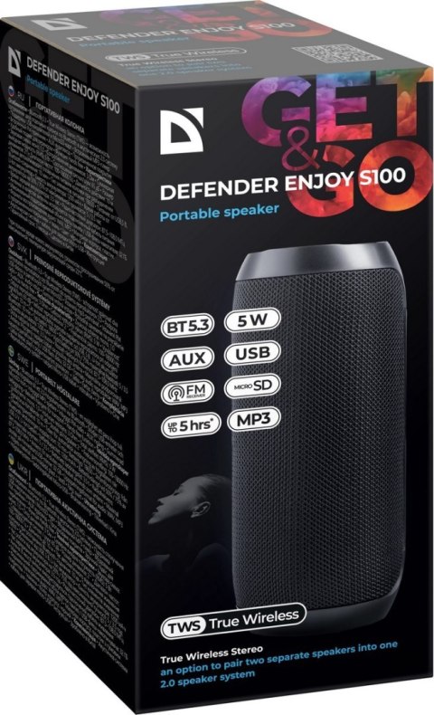 GŁOŚNIK DEFENDER ENJOY S100 BLUETOOTH CZARNY