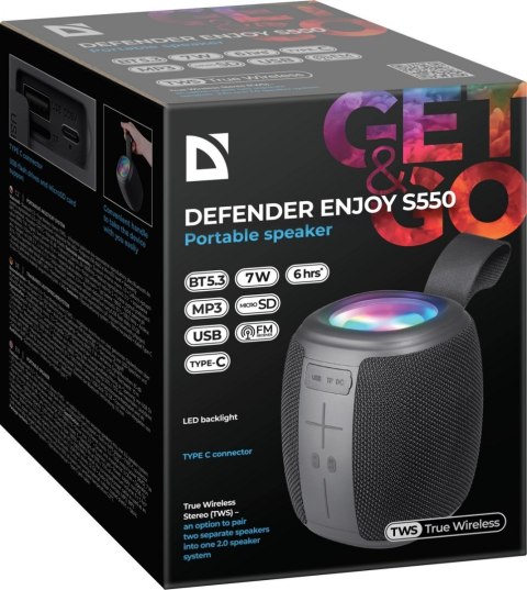 GŁOŚNIK DEFENDER ENJOY S550 BLUETOOTH CZARNY