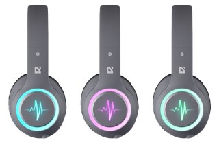 SŁUCHAWKI DEFENDER BLUETOOTH FREEMOTION B571 SZARE LED