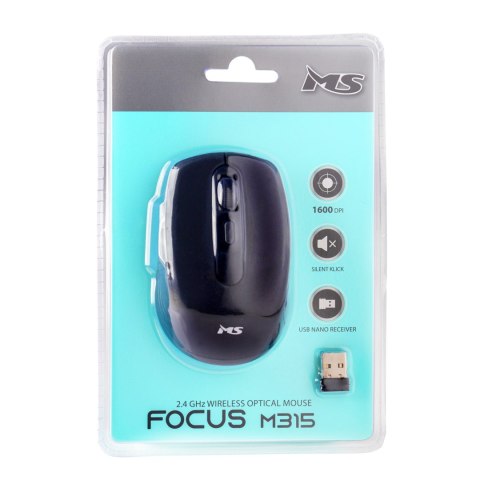 MYSZ BEZPRZEWODOWA MS FOCUS M315 SILENT CZARNA