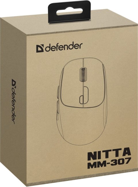 MYSZ DEFENDER NITTA MM-307 RF+BT OPTIC 1600dpi 6P BIAŁA