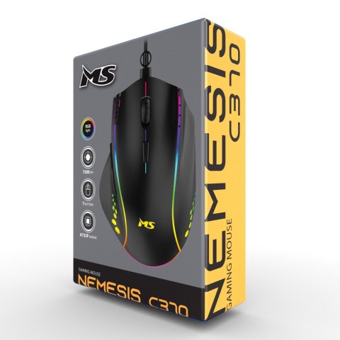 MYSZ MS NEMESIS C370 7200DPI 7P RGB LED A725F GAMING