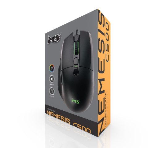 MYSZ MS NEMESIS C500 8000DPI 7P RGB LED PAW3327 GAMING