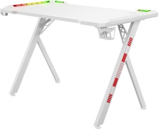 Biurko Gamingowe Białe RGB DEFENDER FOTON