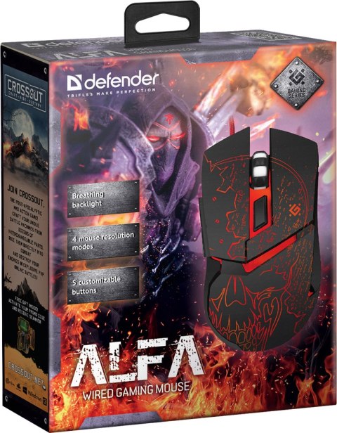 MYSZ DEFENDER ALFA GM-703L OPTIC 3200dpi 6P