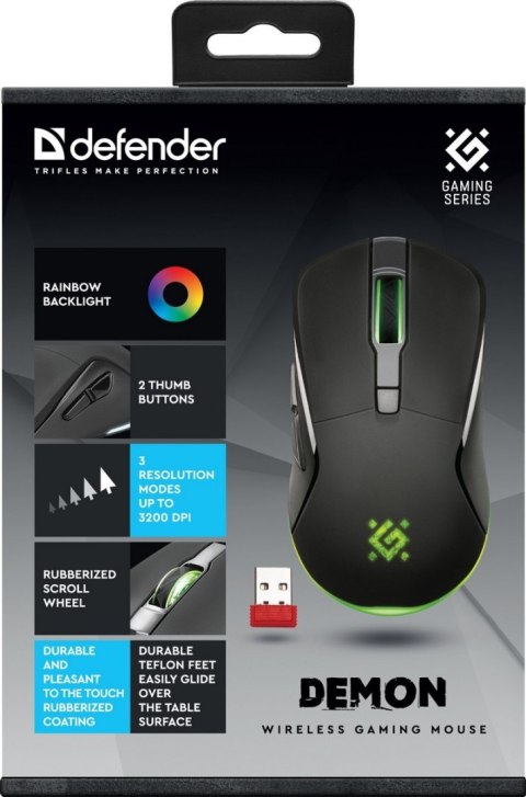 MYSZ DEFENDER GM-534 DEMON RF 3200dpi 6P